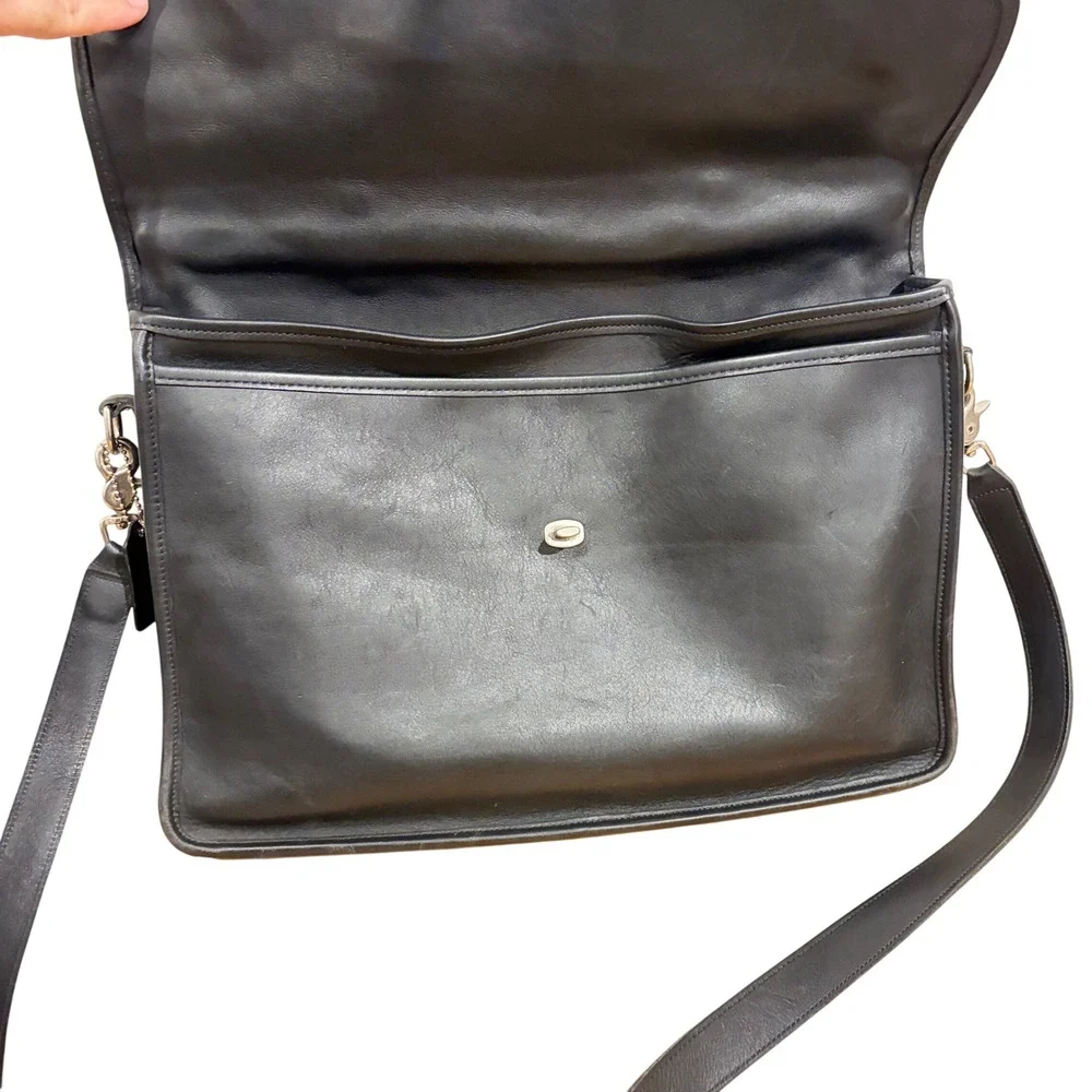 Vintage Coach Lexington Briefcase Black Leather Messenger Bag G6C-5266 USA Made